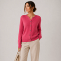 Jennifer | Cozy Knitted Look Button Front Cardigan