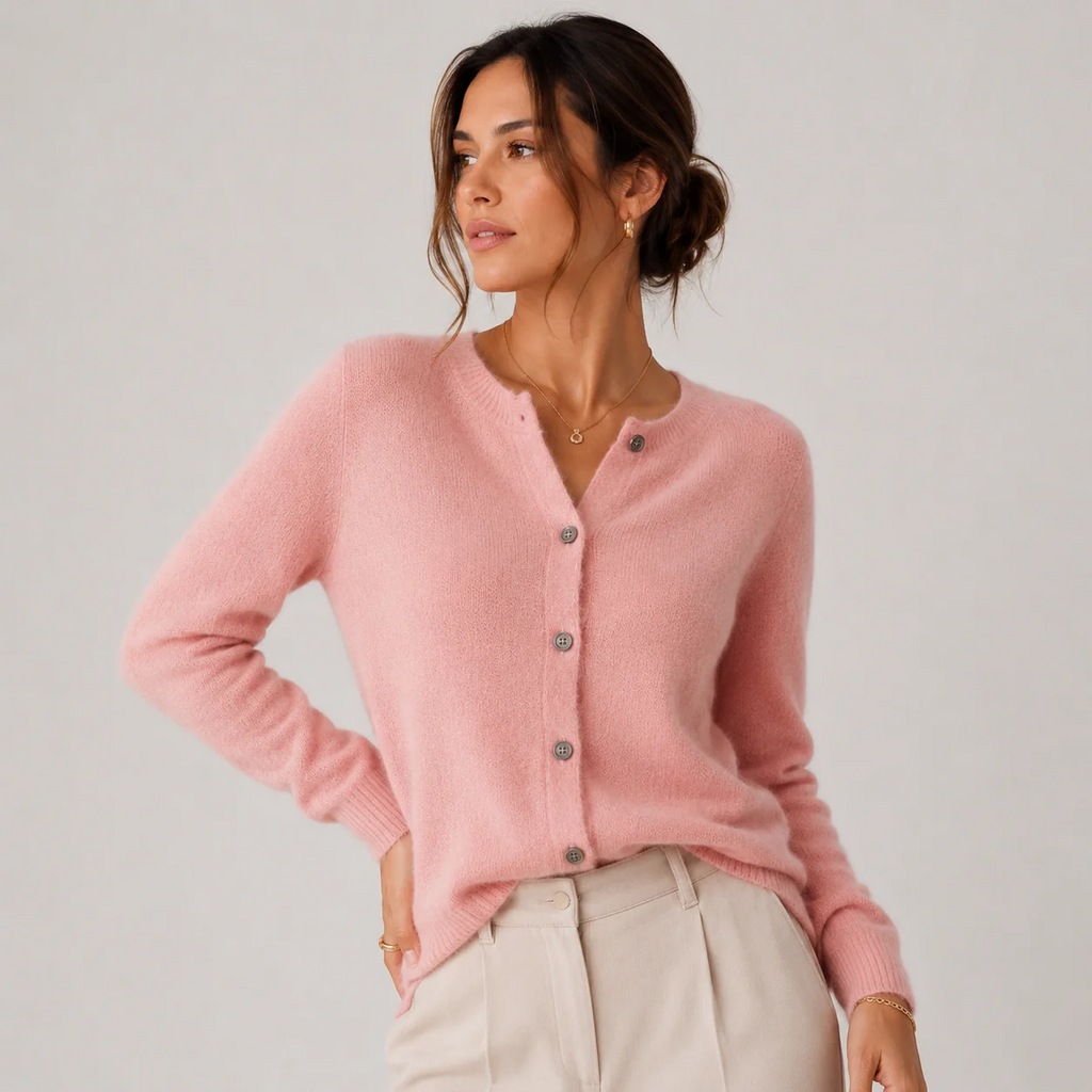 Jennifer | Cozy Knitted Look Button Front Cardigan