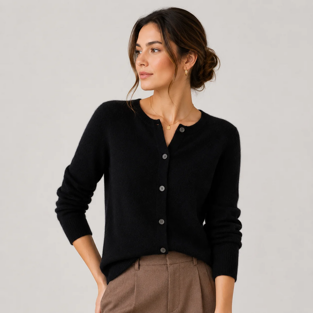 Jennifer | Cozy Knitted Look Button Front Cardigan