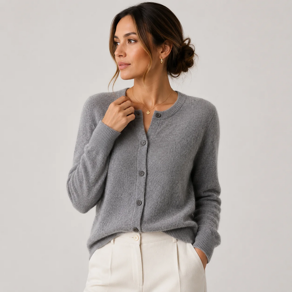 Jennifer | Cozy Knitted Look Button Front Cardigan