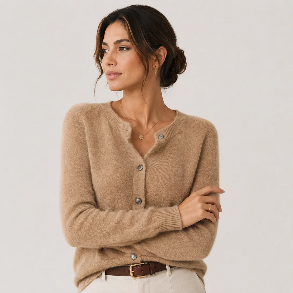 Jennifer | Cozy Knitted Look Button Front Cardigan