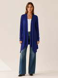 Phoebe | Longline Draped Open Front Cardigan